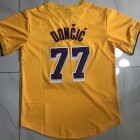 Maillot à Manches Courtes 77 Doncic Lakers Jaune