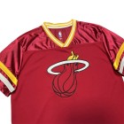 Maillot à manches Miami Heat Rouge avec grand logo Brodé